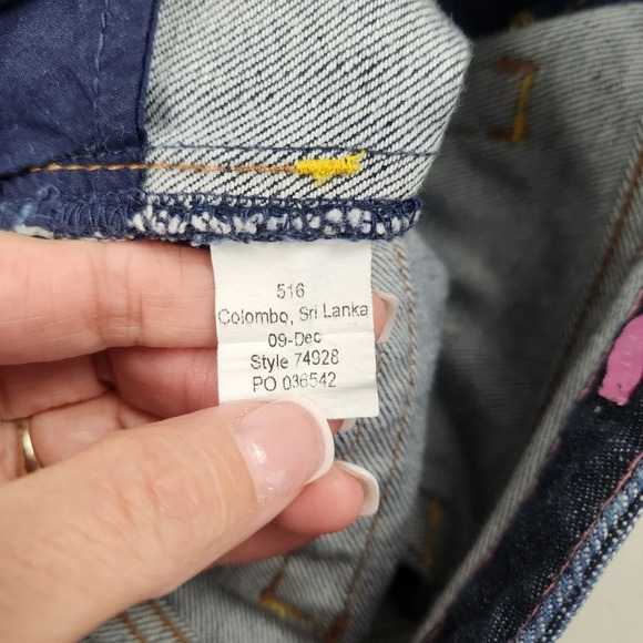 Lilly Pulitzer Y2K Main Line Fit Cropped Blue Denim Dark Wash Denim Jeans Size 2 - Picture 9 of 14